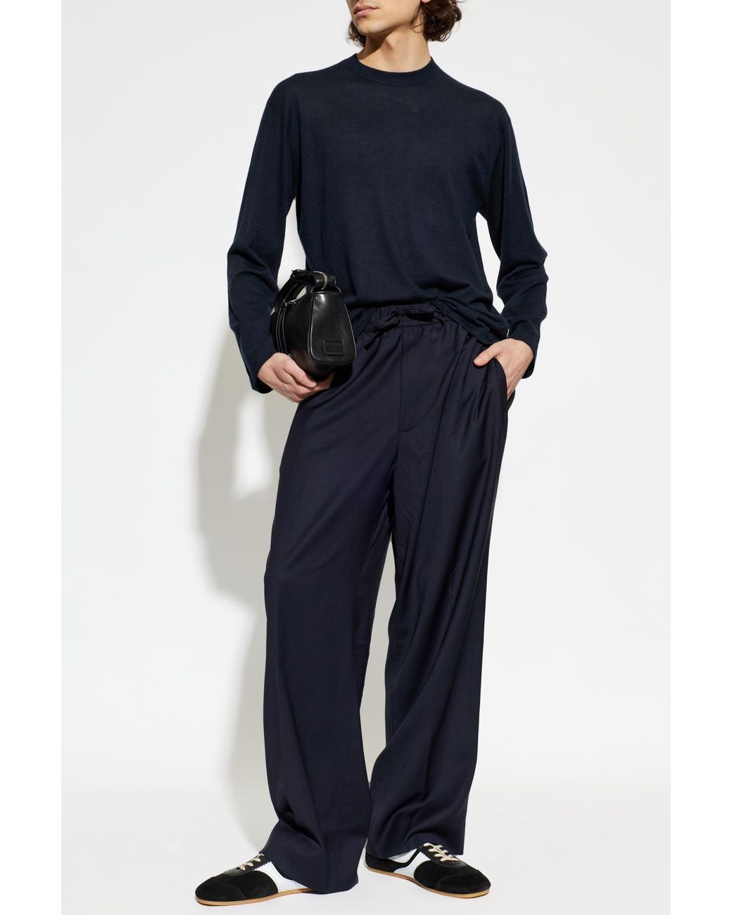 Lisa Yang Blue Sweater 'Nathaniel' for men