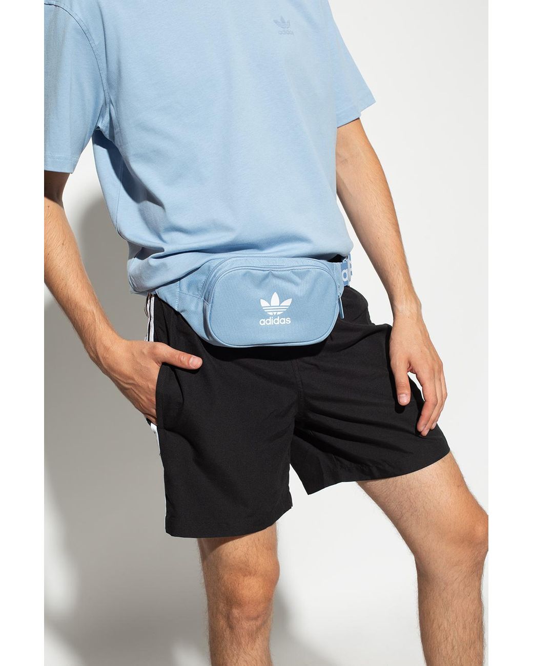 adidas Originals Belt Bag With Logo in Blue for Men | Lyst
