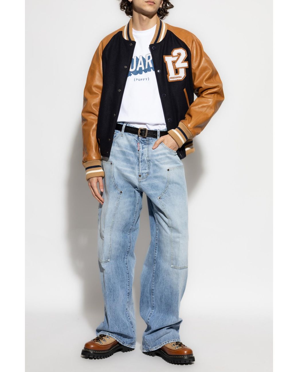 DSquared² Blue Wool Jacket for men