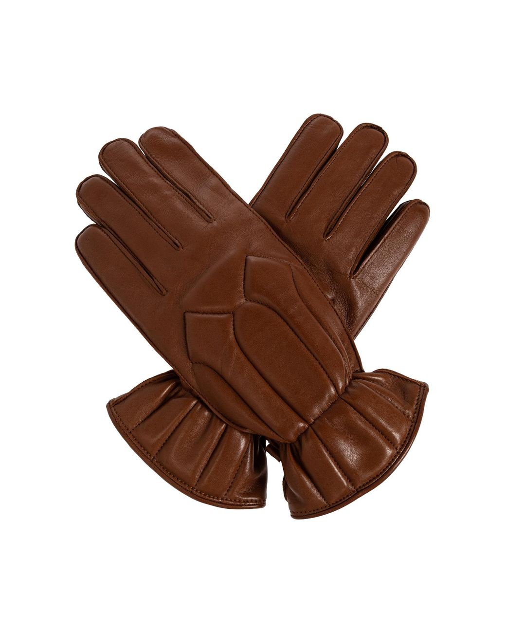 DSquared² Brown Leather Gloves for men