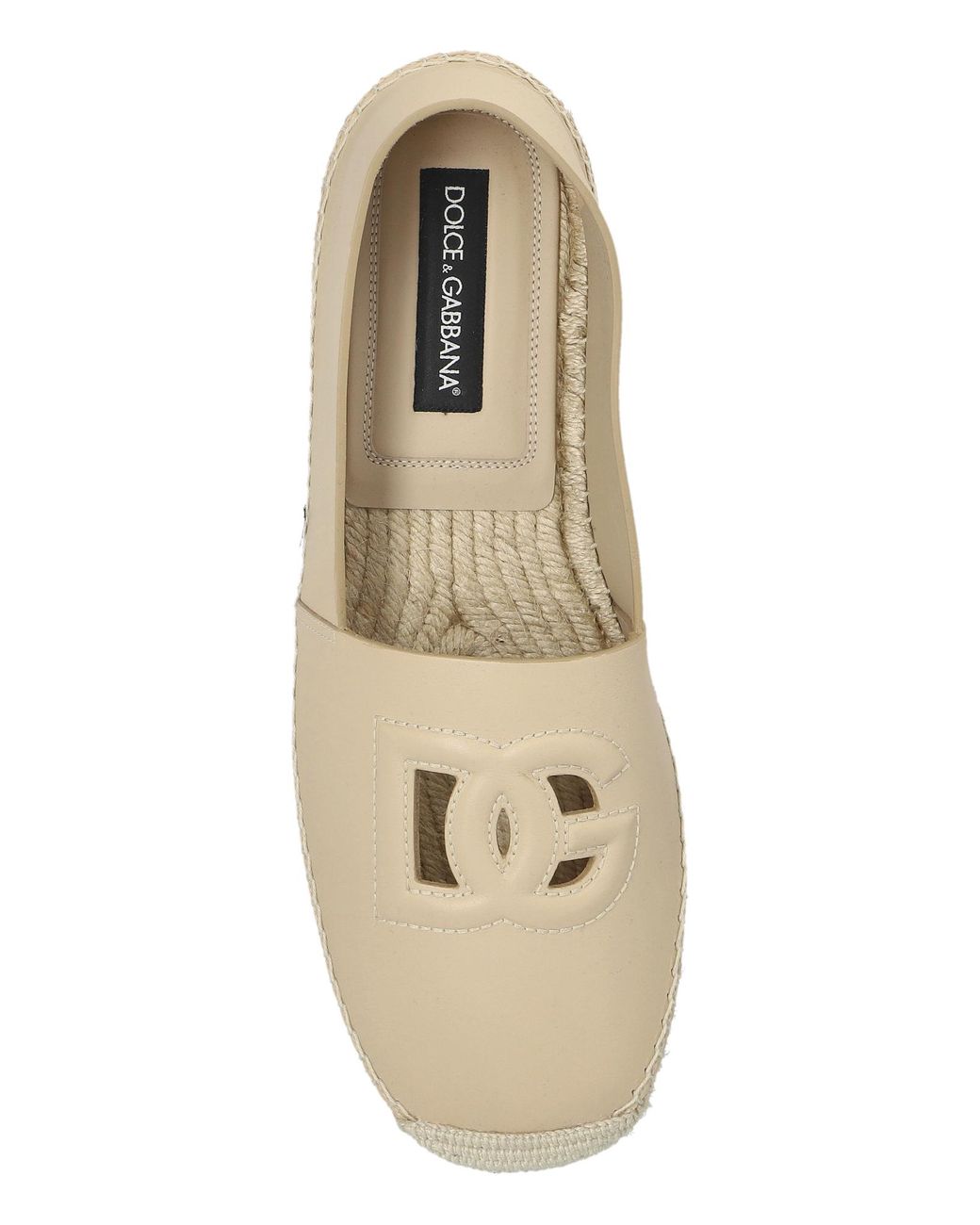 Dolce & Gabbana Black Leather Espadrilles for men