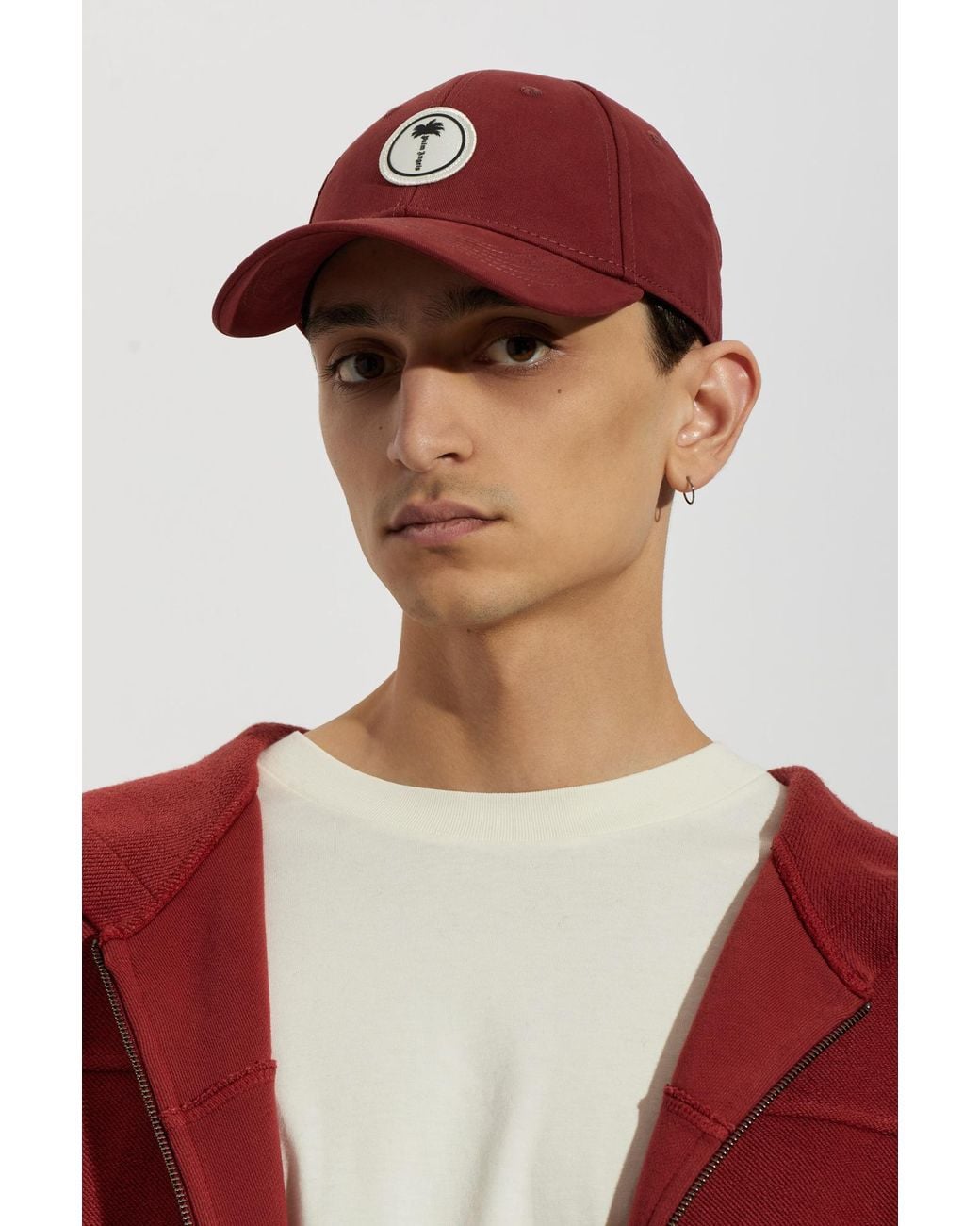 Palm Angels Red Baseball Cap for men