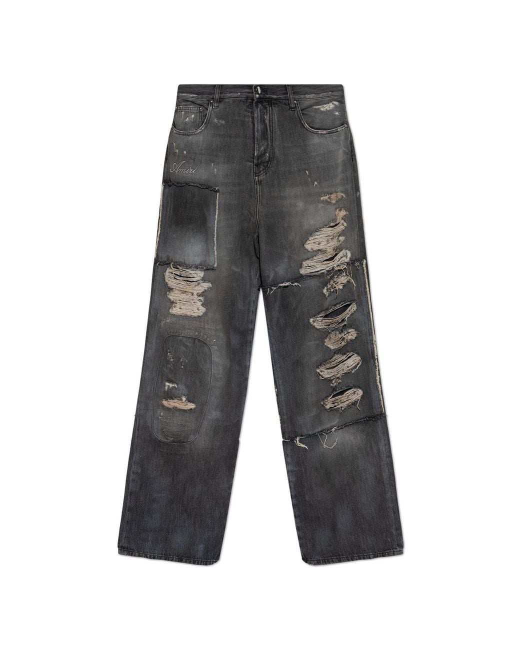 Amiri Gray Jeans With Logo for men
