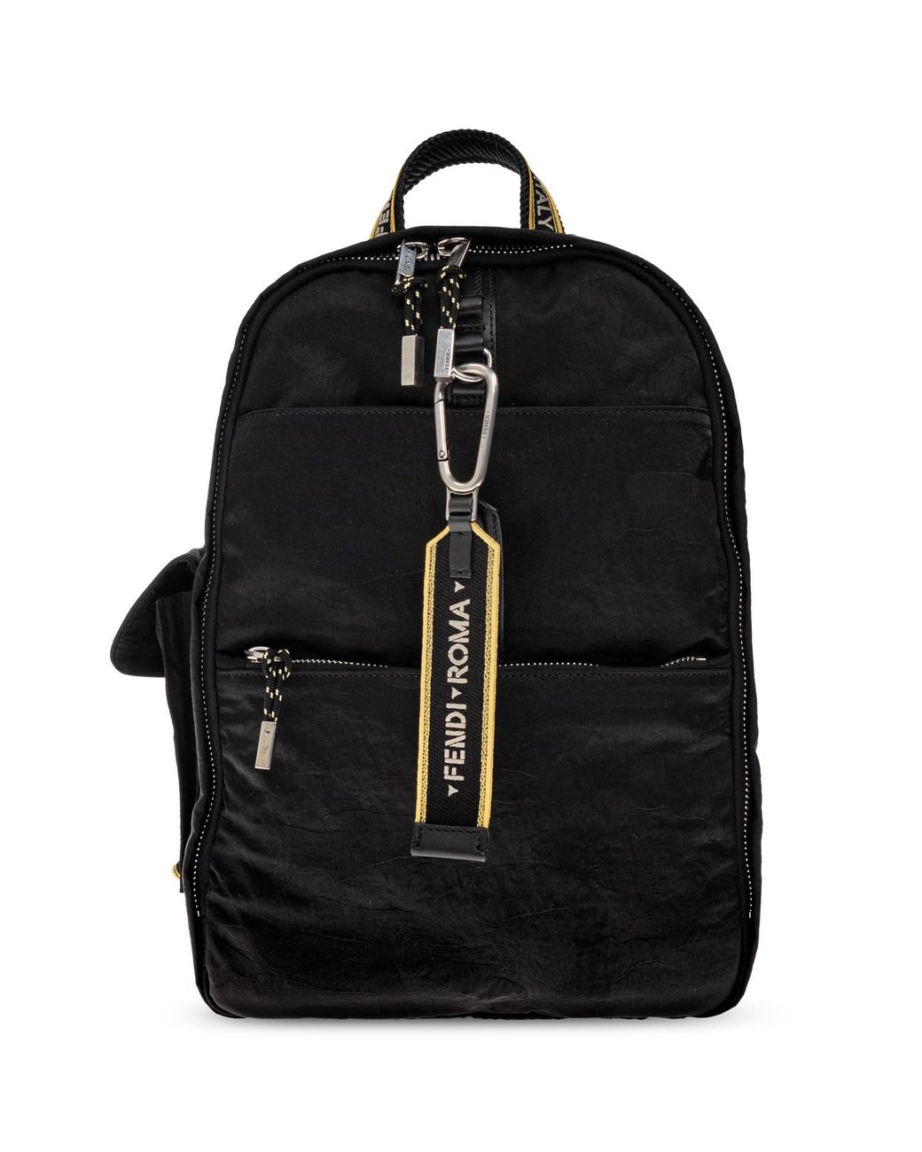 Fendi Black 'Climb' Monogram Backpack for men