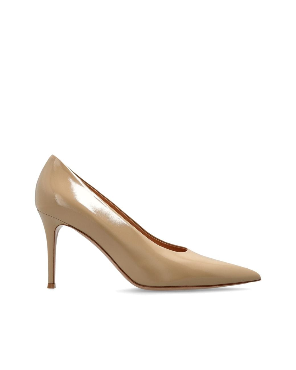 Gianvito Rossi White 'Robbie' Heeled Shoes