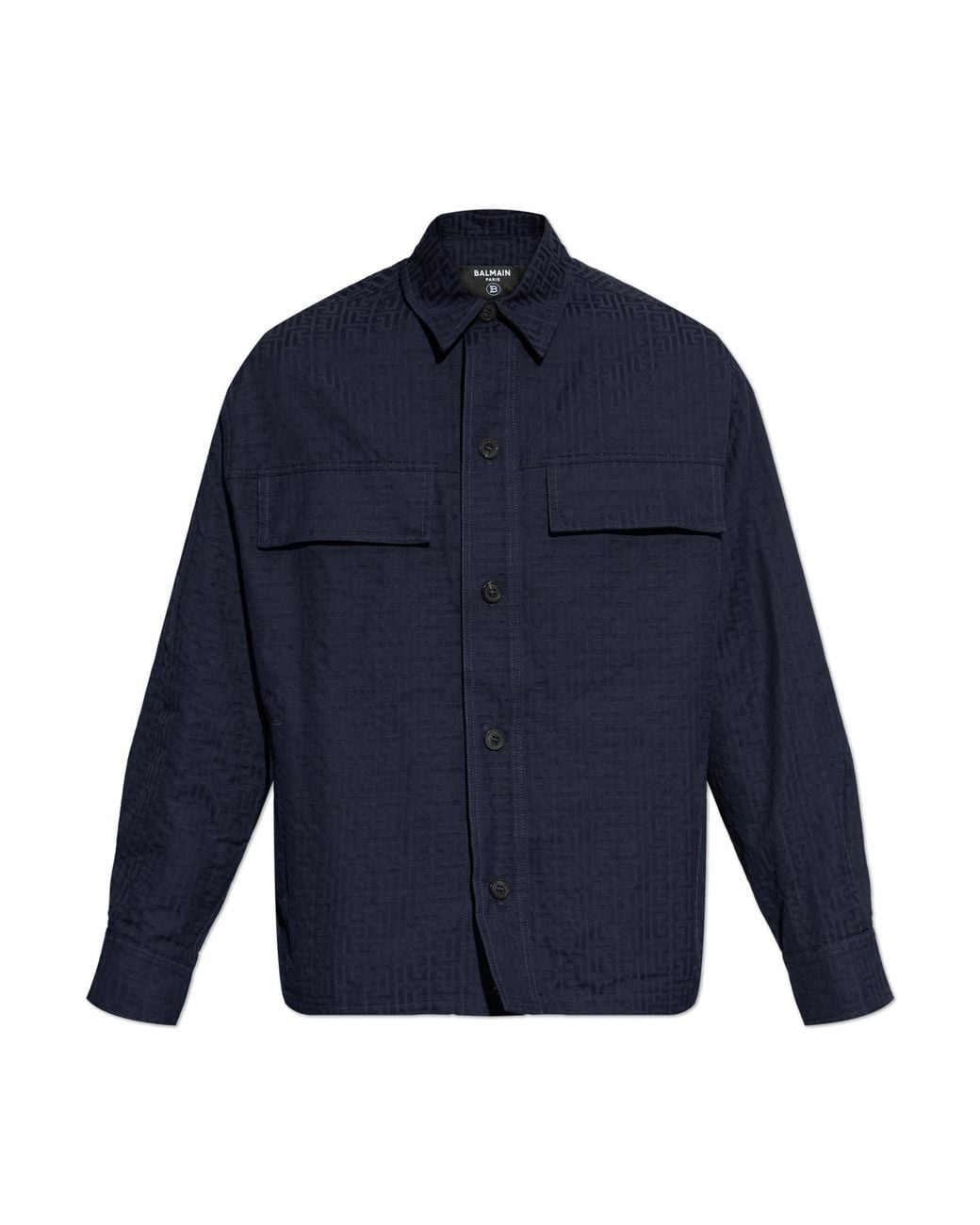 Balmain Blue Monogram Jacket for men