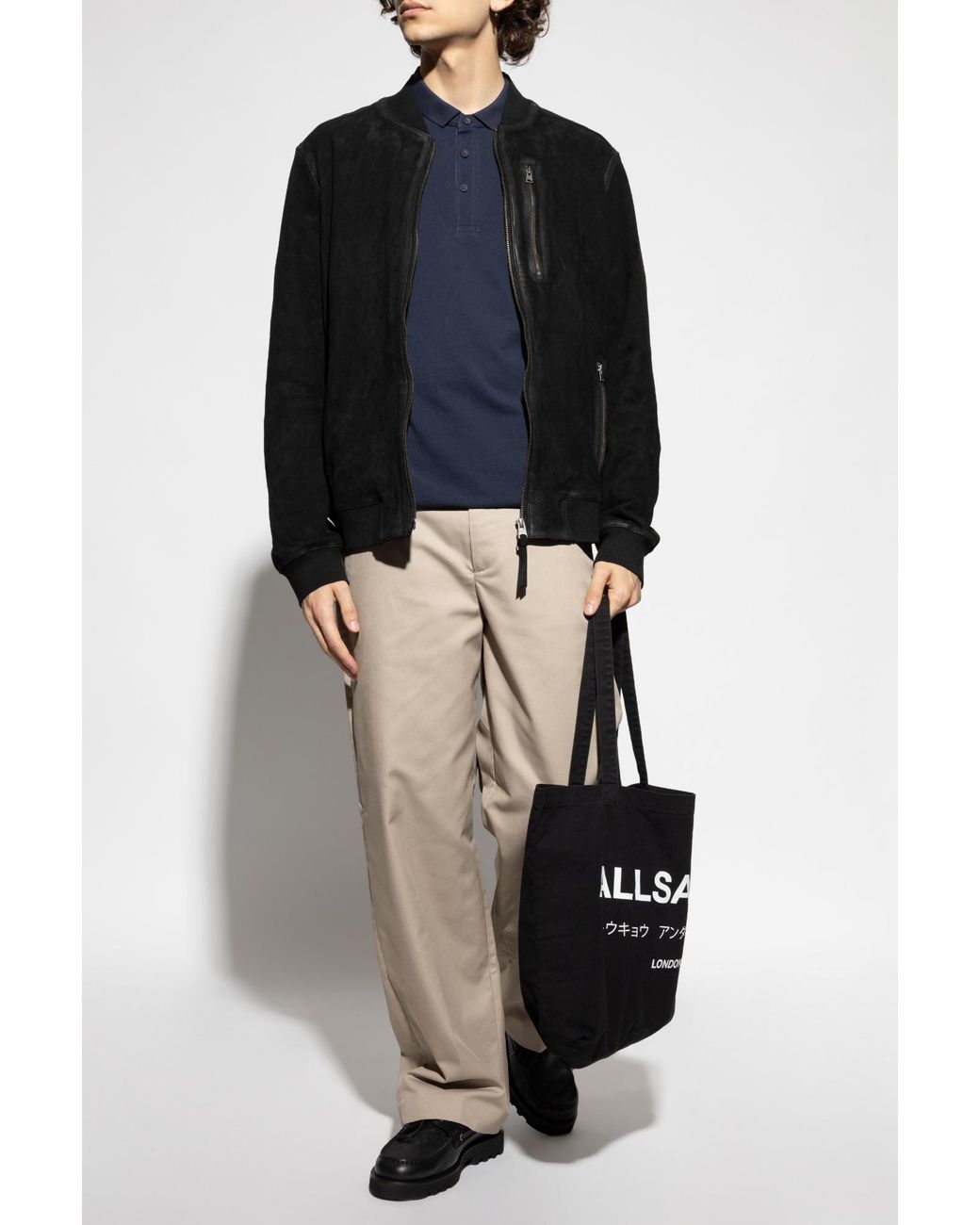 AllSaints Blue Polo "Reform" for men