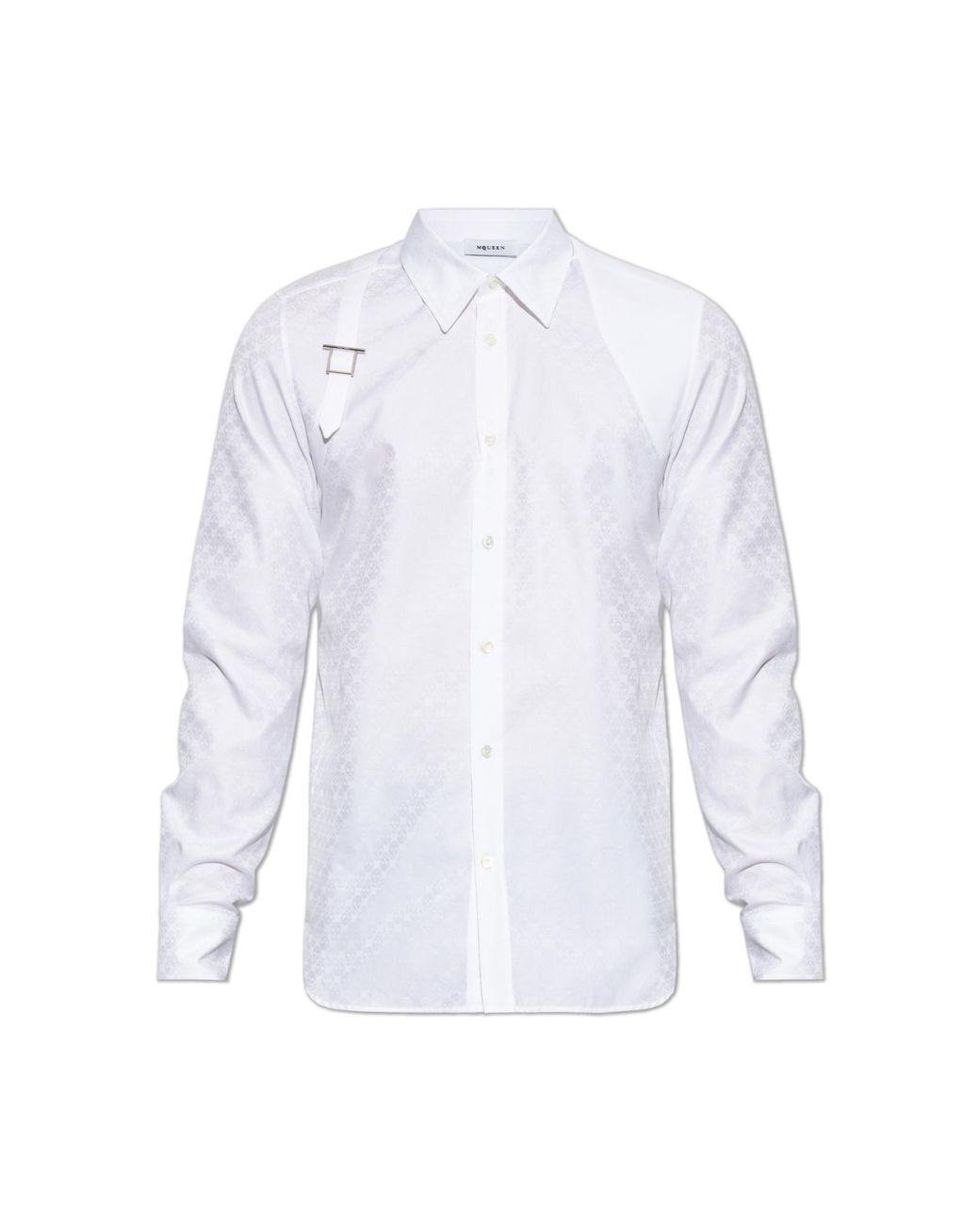 McQueen White Shirt With Monogram for men