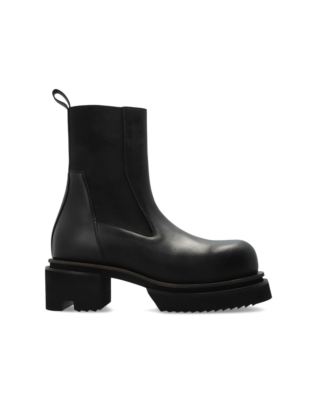 Rick Owens Brown Platform Chelsea Boots 'Beatle Bogun' for men