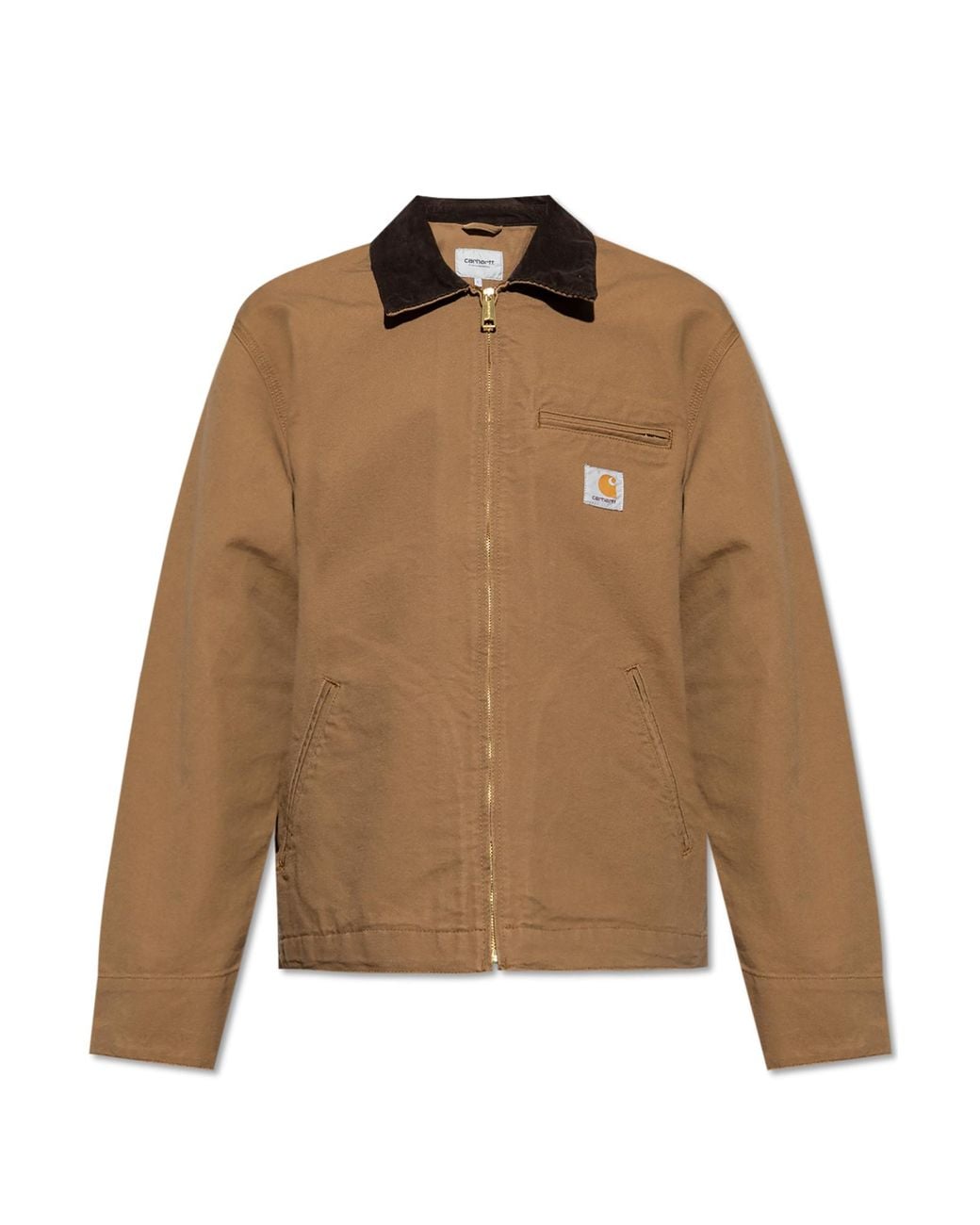 Carhartt Brown Jacket With Corduroy Collar for men