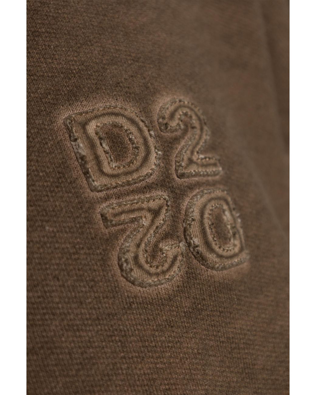 DSquared² Brown Cotton Logo Hoodie for men