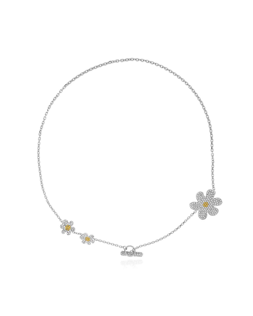 Marni White Necklace With Shimmering Crystals