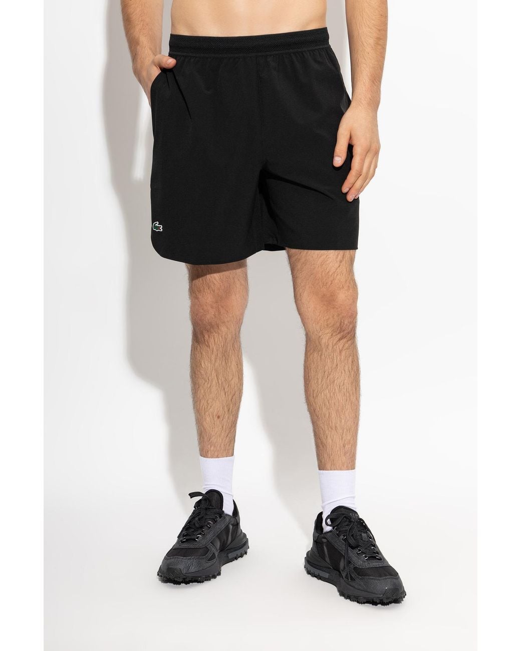 Lacoste Red Shorts With Logo Patch for men