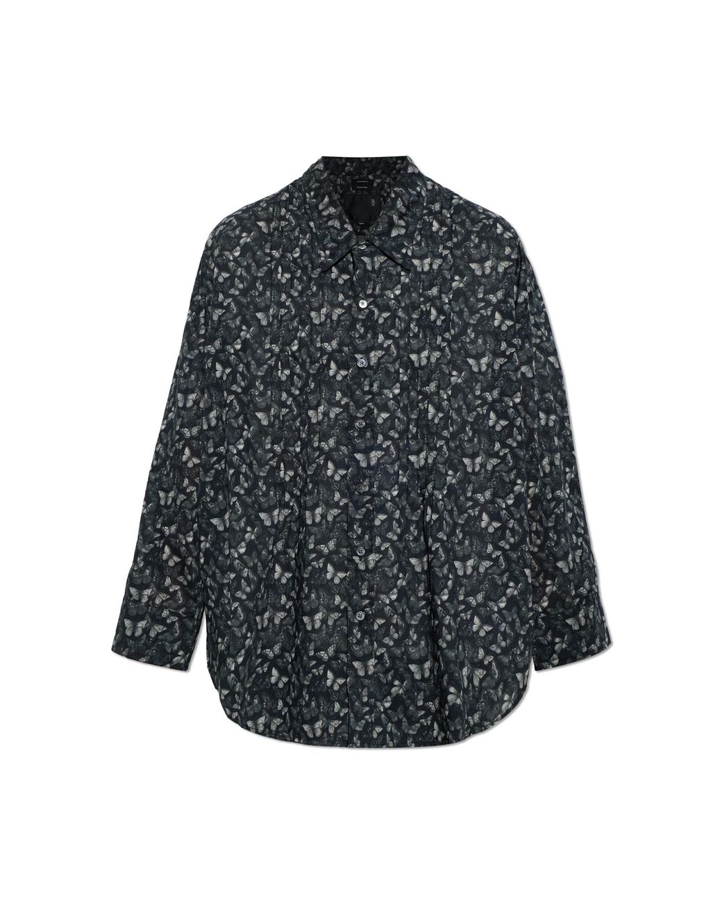 R13 Gray Oversize Shirt With Print