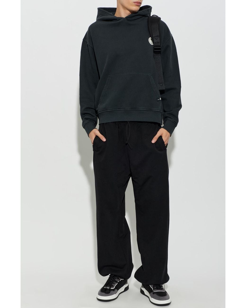 Palm Angels Blue Cotton Hoodie for men
