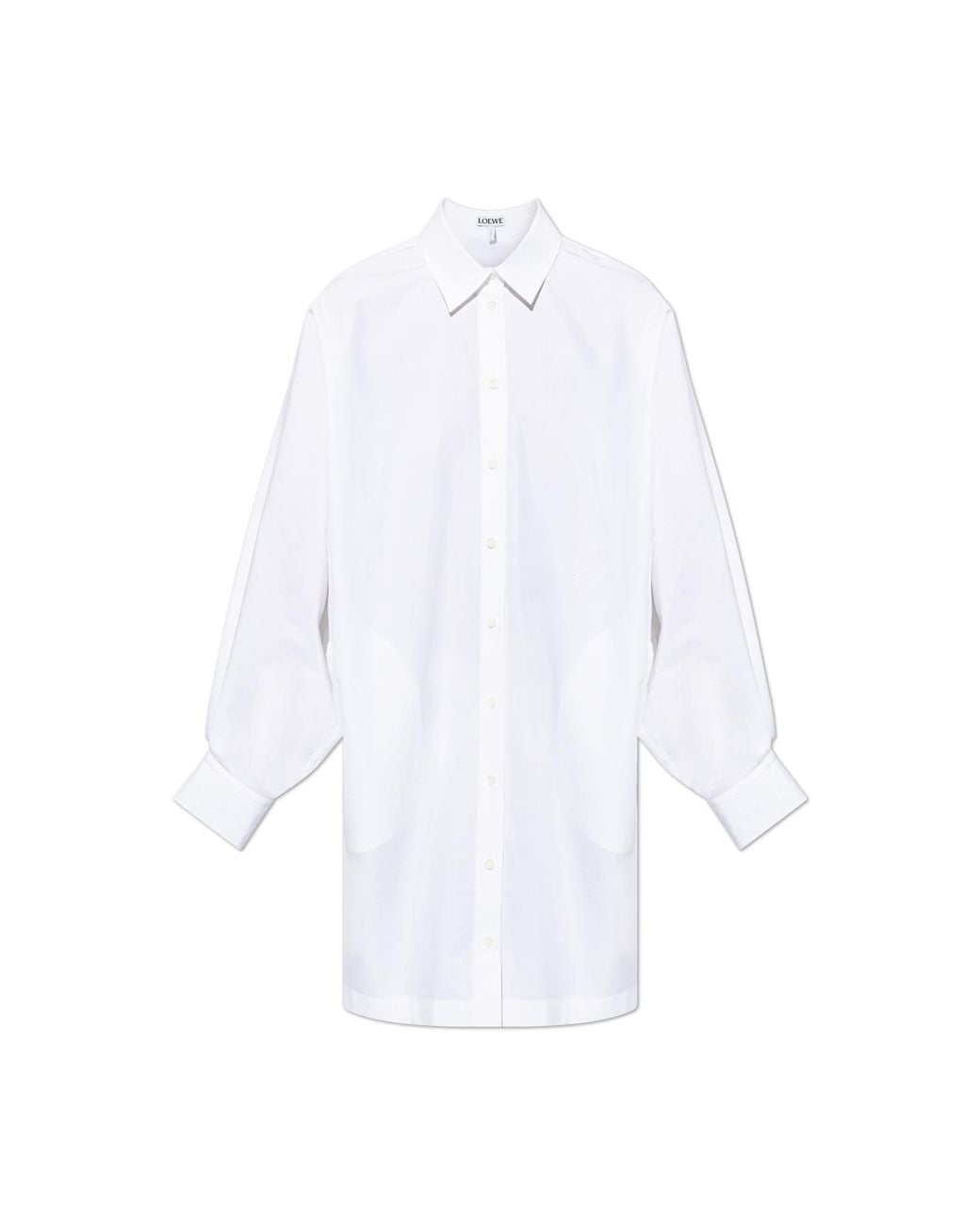Loewe White Dress With Wide Sleeves