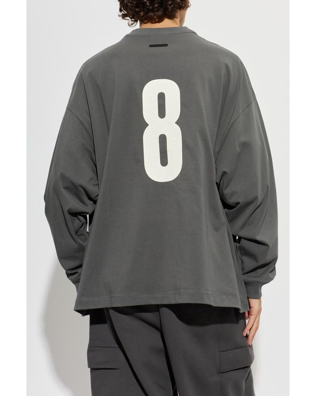 Fear Of God Gray Cotton T-Shirt With Print for men