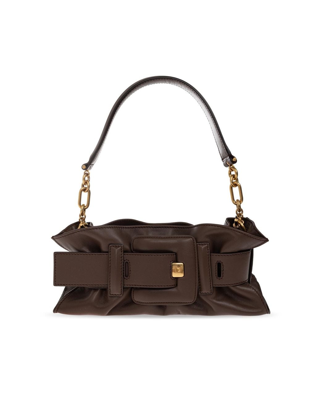 Balmain Brown Leather Bag 'Anthem Mini'