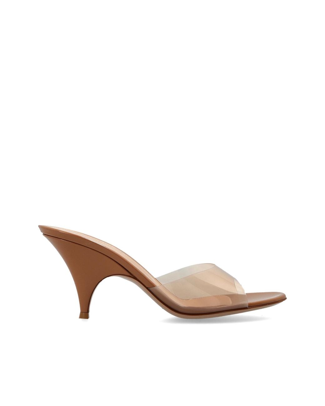 Gianvito Rossi Brown 'Sofia' Heeled Mules