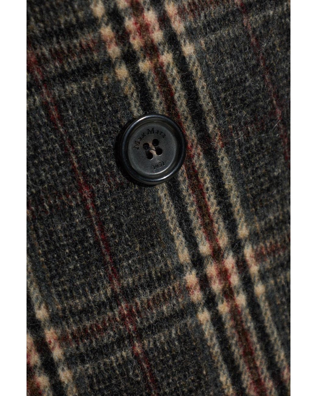 Max Mara Gray 'Elmo' Wool Coat