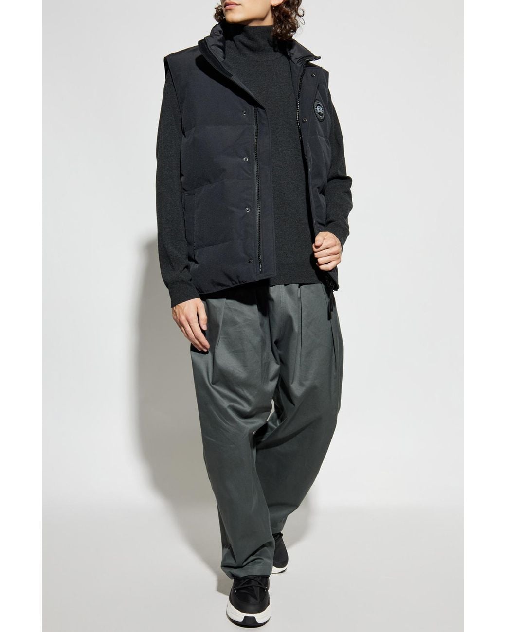 Canada Goose Black Puffer Vest 'Garson' for men