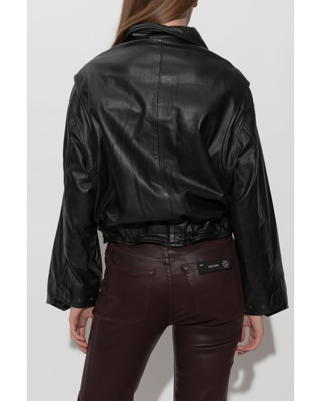 AllSaints Black 'Clay' Leather Jacket