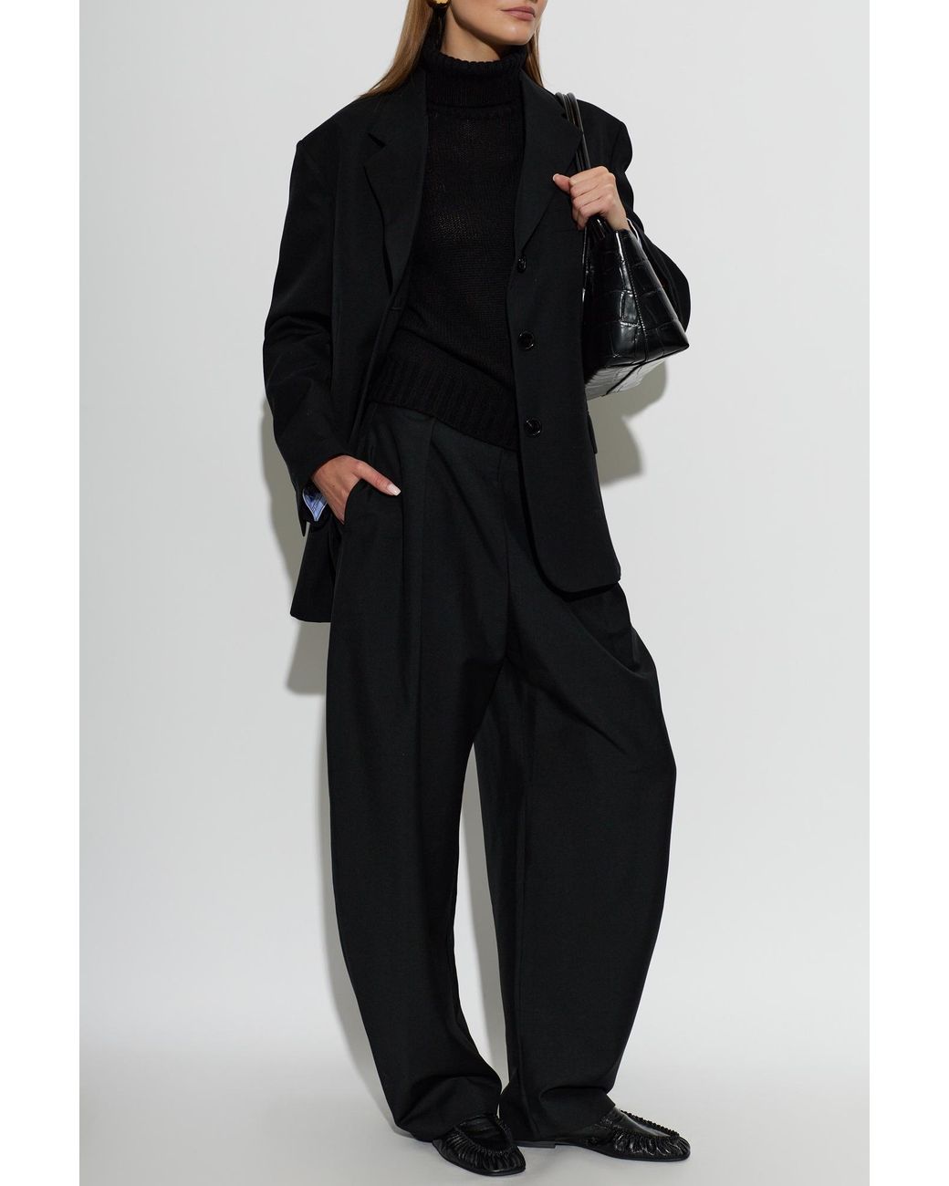Fabiana Filippi Black Cashmere Turtleneck Sweater