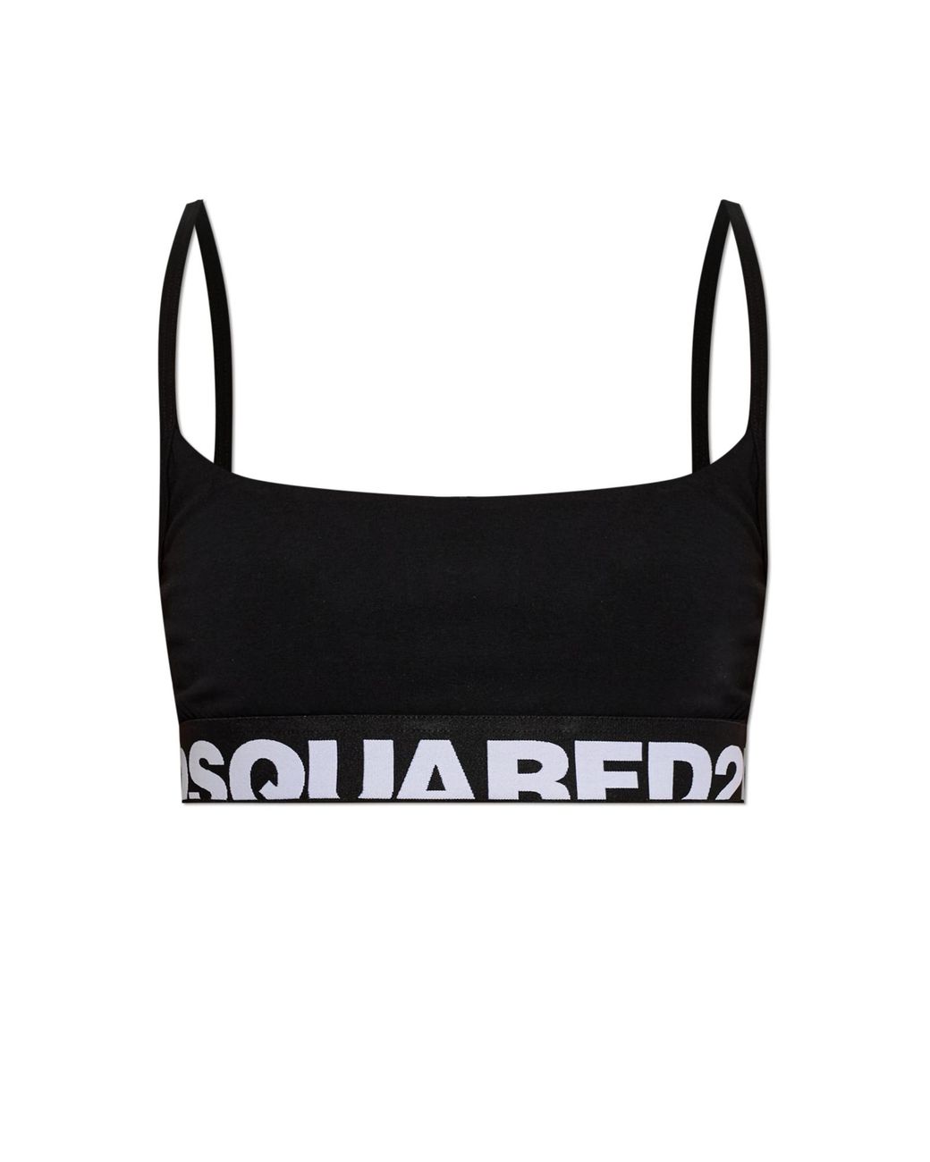 DSquared² Black Lingerie Top With Logo