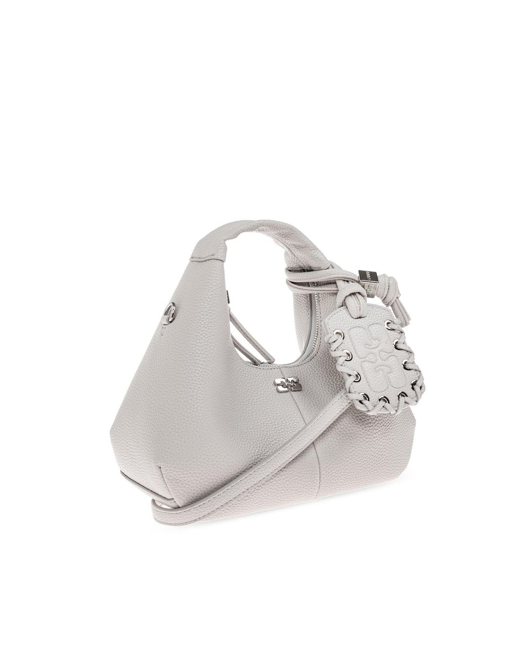 Ganni Gray Light Eco Leather Tote Bag