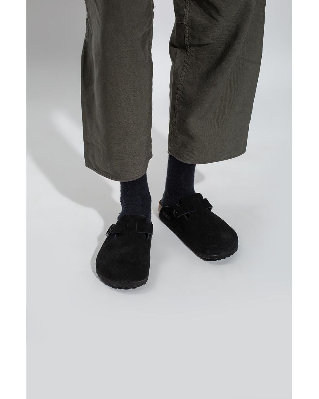 Birkenstock Black 'Boston Bs' Slippers for men