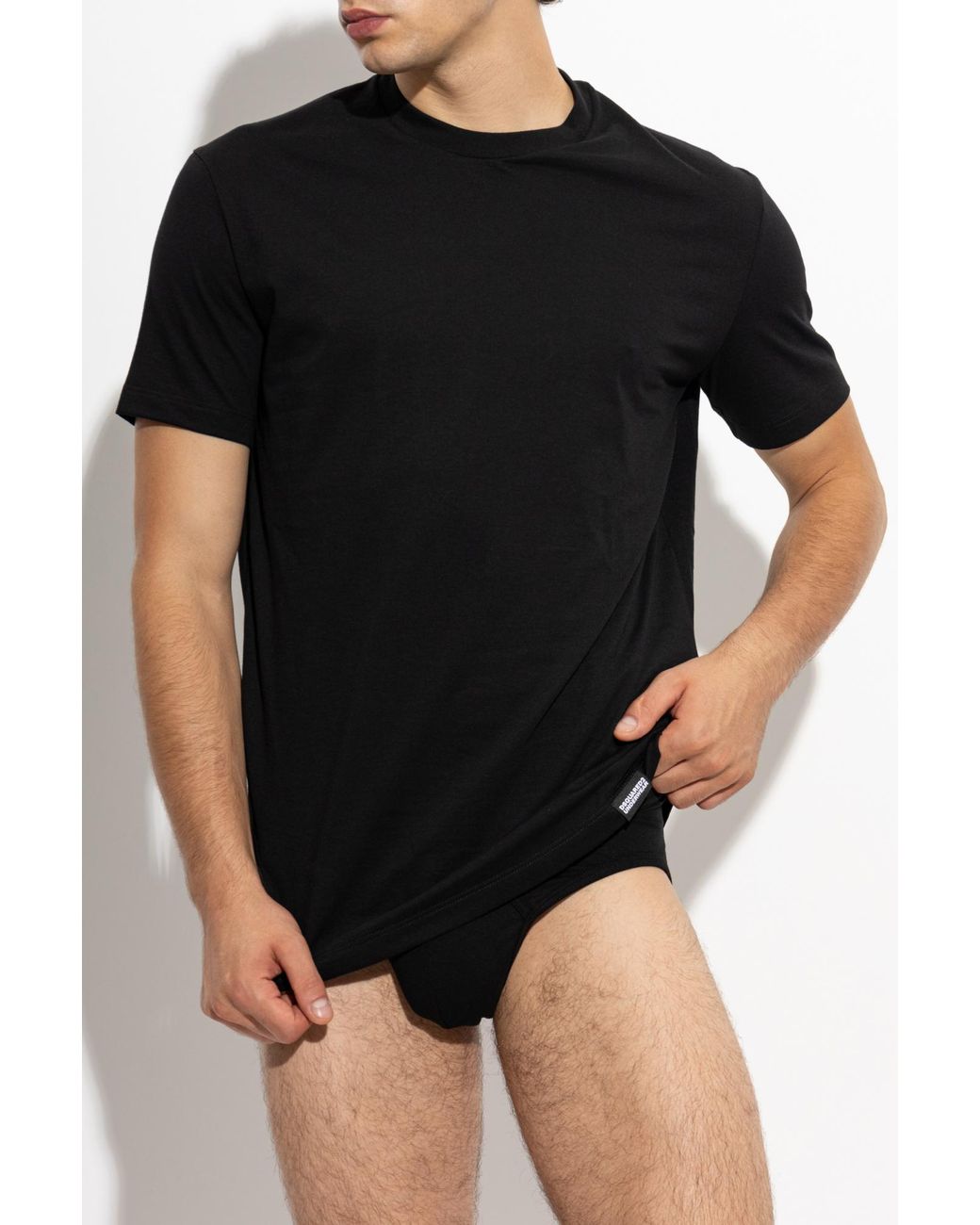 DSquared² Black Three-Pack Of T-Shirts From The 'Underwear' Line for men