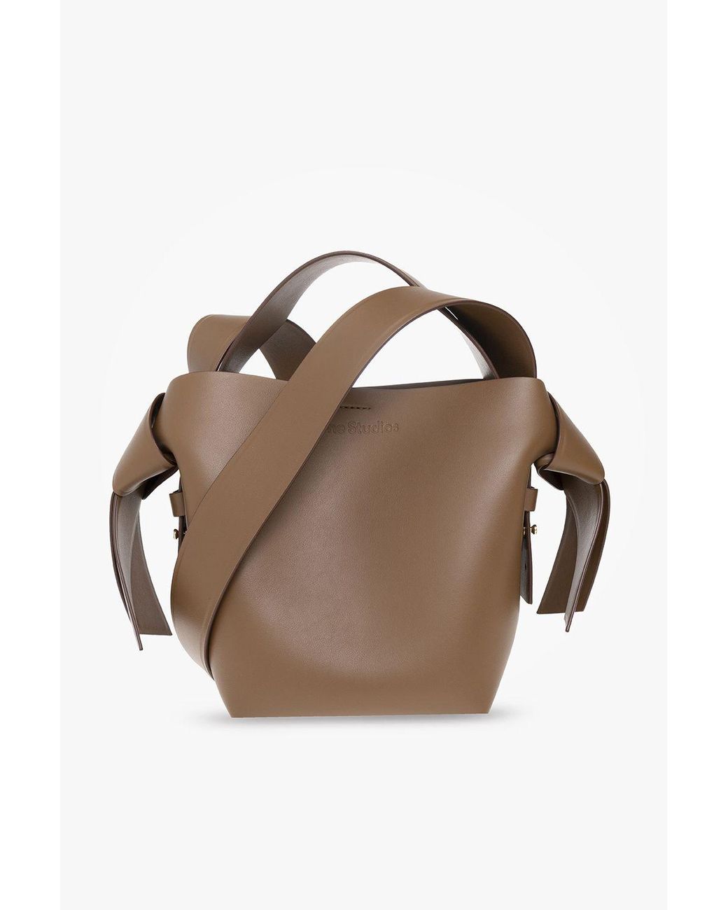 Acne Studios 'musubi Mini' Leather Shoulder Bag in Brown | Lyst