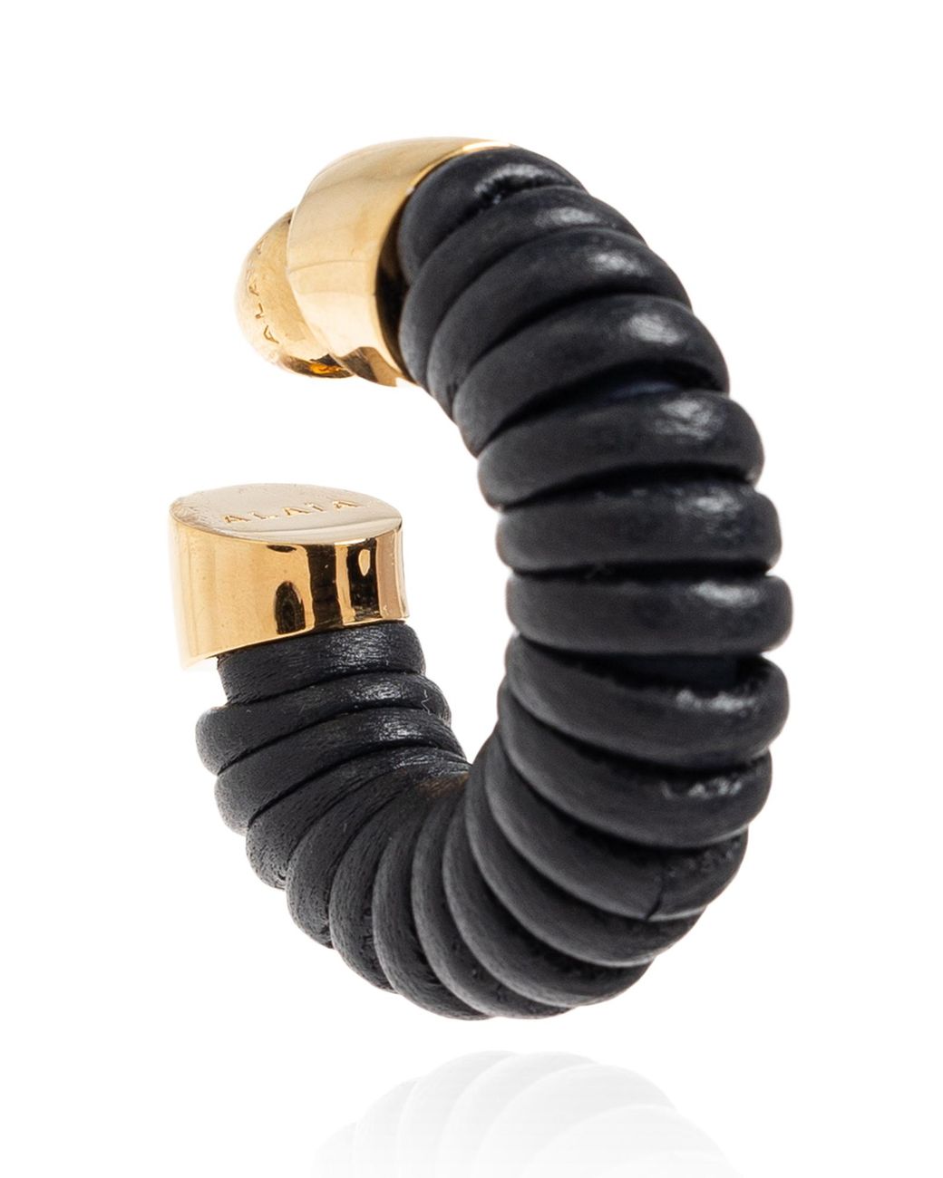 Alaïa Black Round Earrings