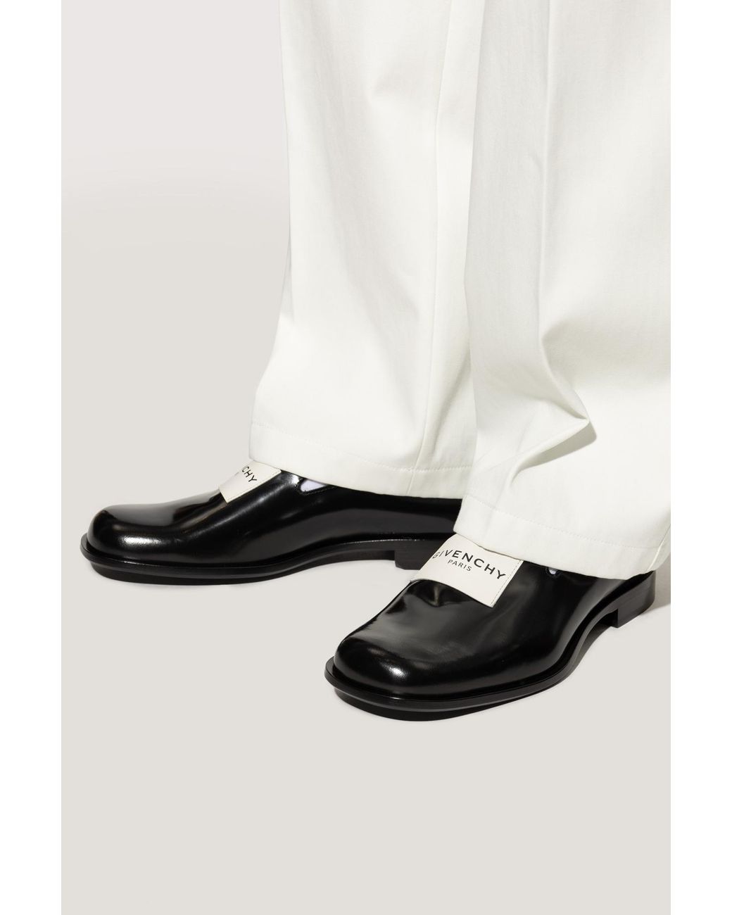 Givenchy Black Leather Shoes With Logo for men