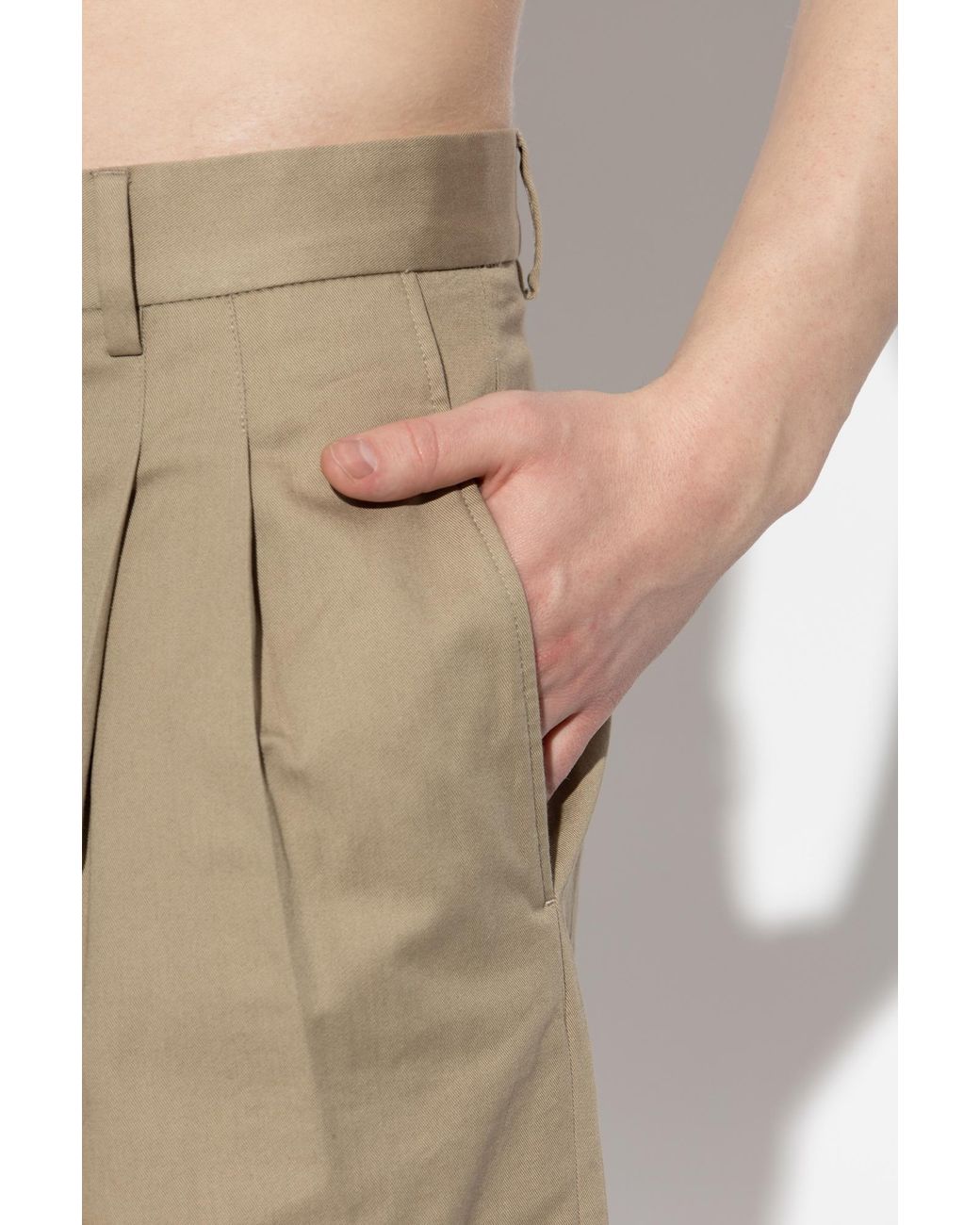 AMI Natural Shorts With Pockets for men