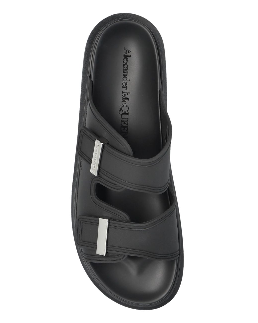 Alexander McQueen Black Rubber Flip-Flops for men