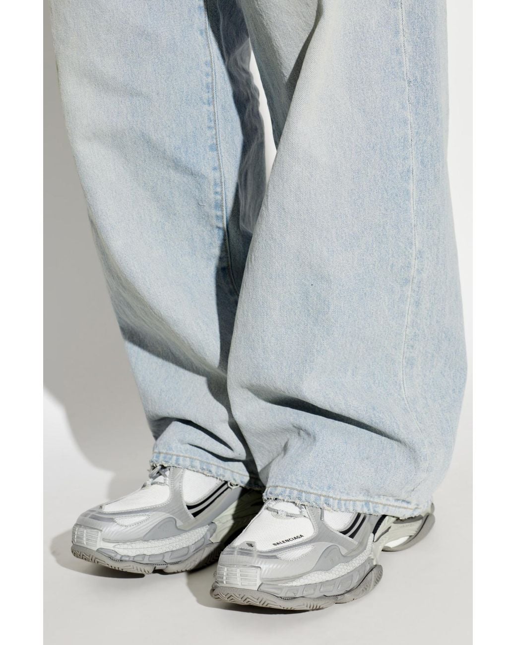 Balenciaga Gray "Triple S 2" Sports Shoes for men