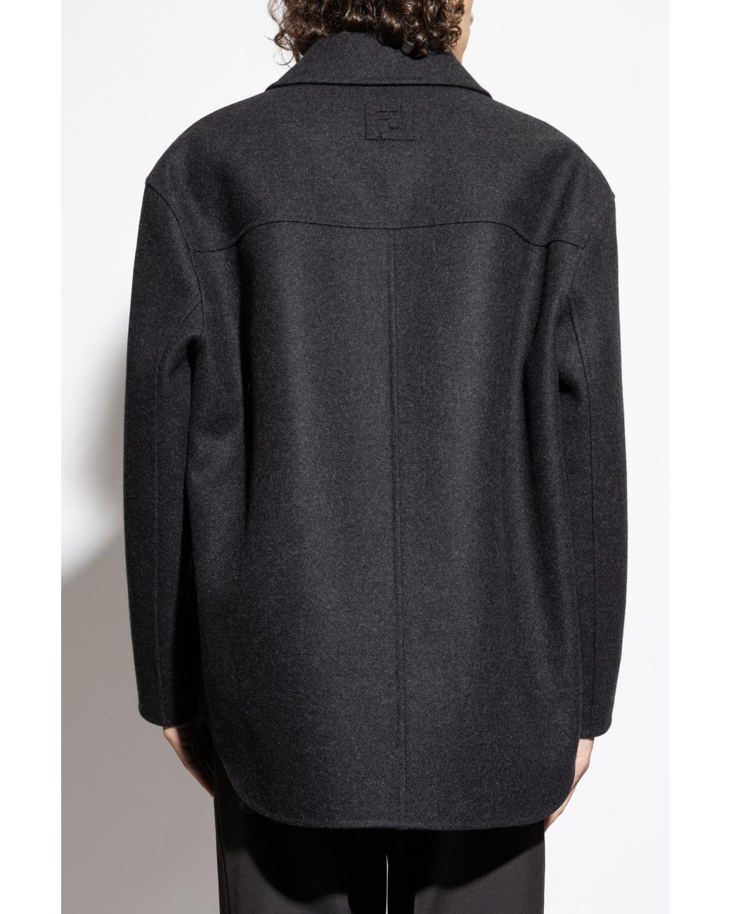 Fendi Black Wool Jacket for men