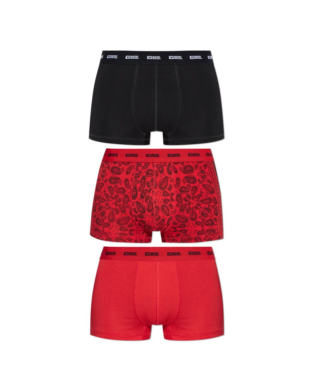 DIESEL Red 3-Pack Of Boxers "Damien-Gft-Utlt-3Pack" for men