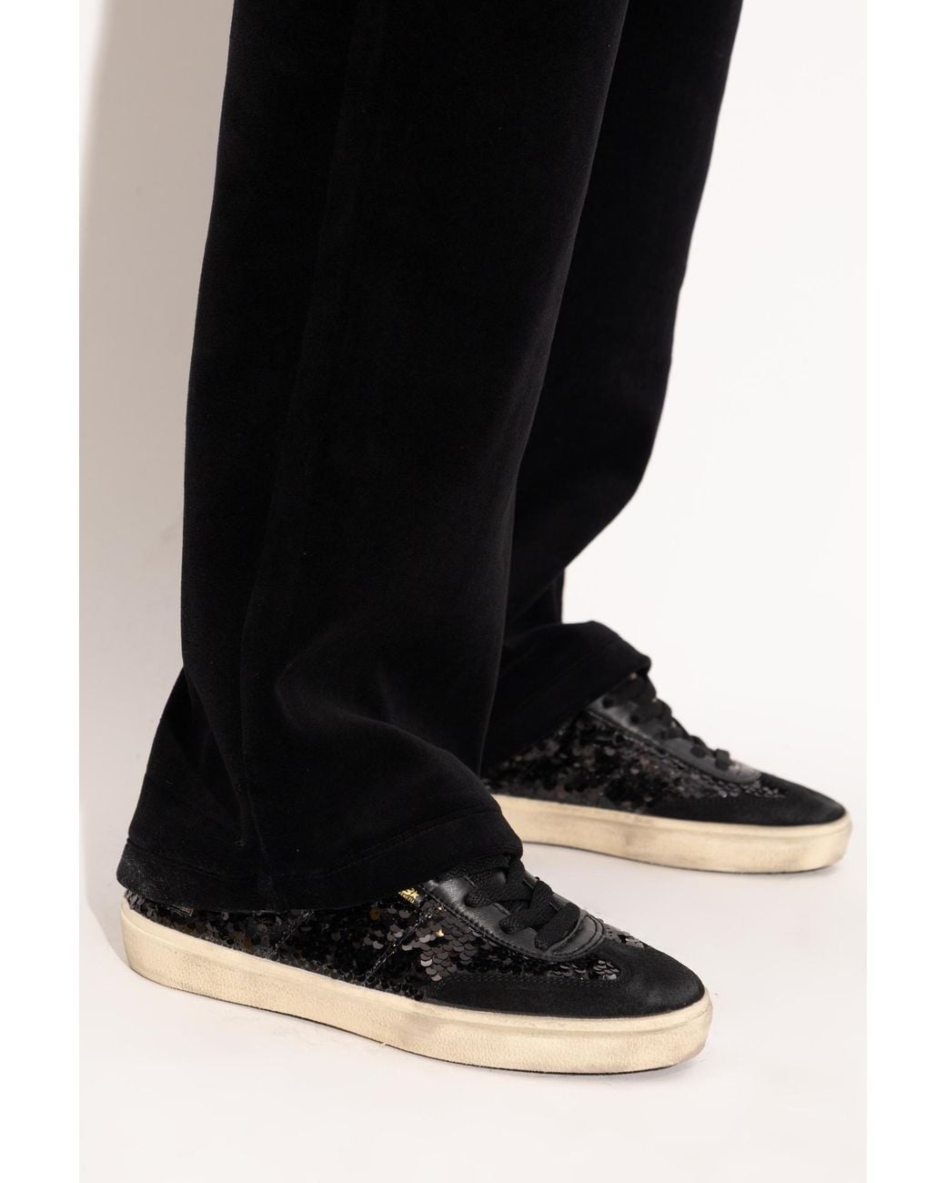 Golden Goose Deluxe Brand Black 'Soul Star' Sports Shoes