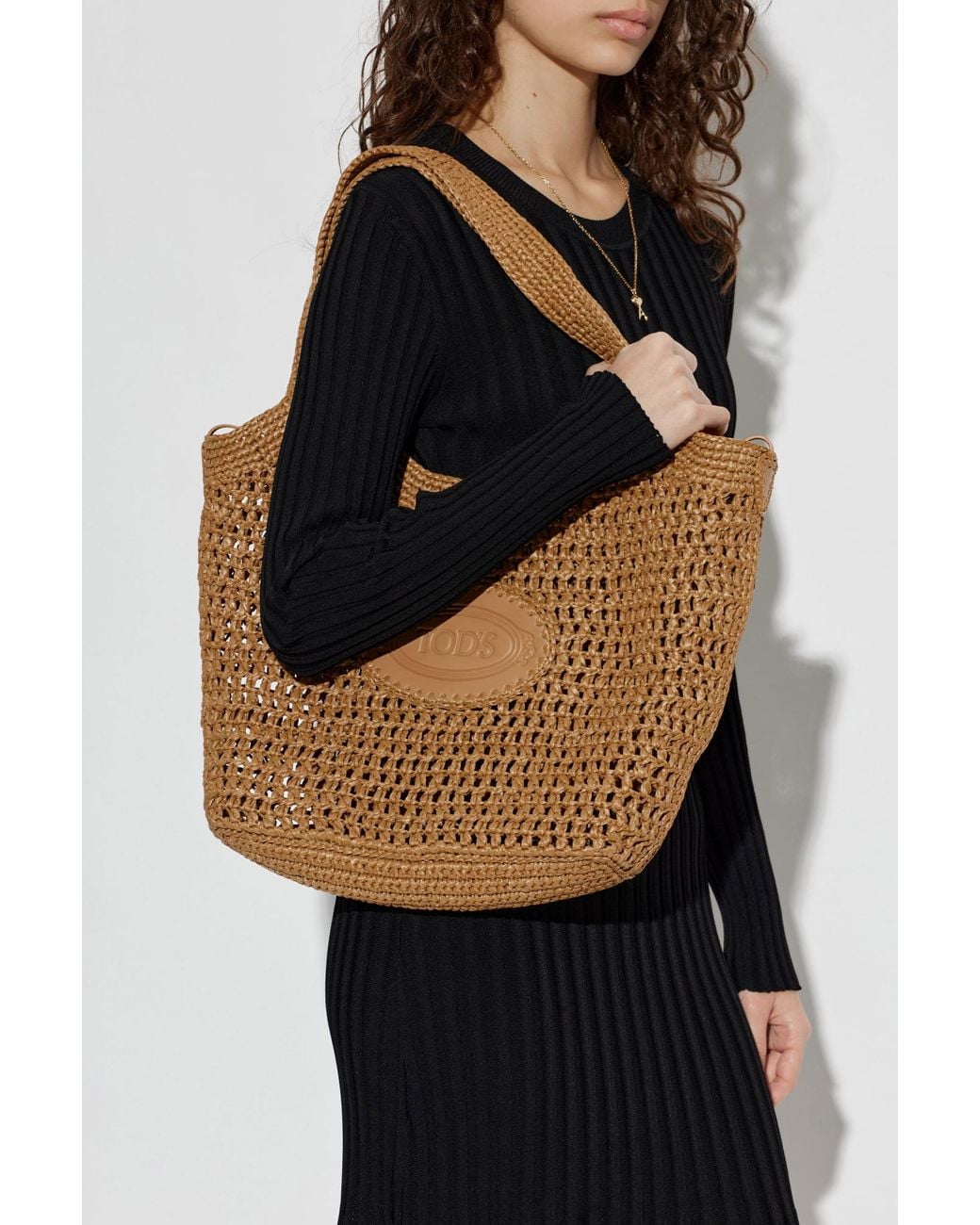 Tod's Brown Shopper 'Ebl Medium' Bag