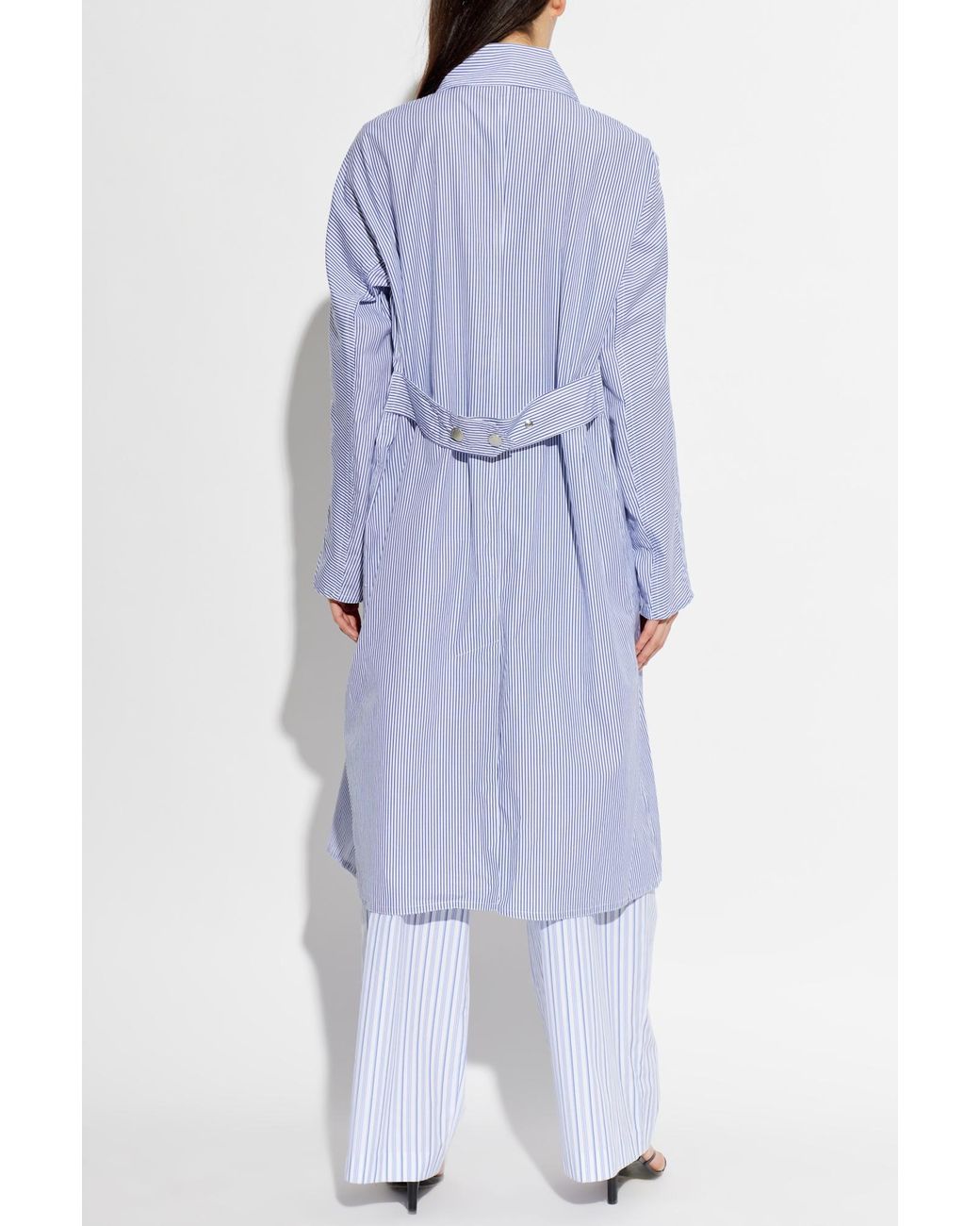 Rag & Bone Blue Cotton Coat With Striped Pattern