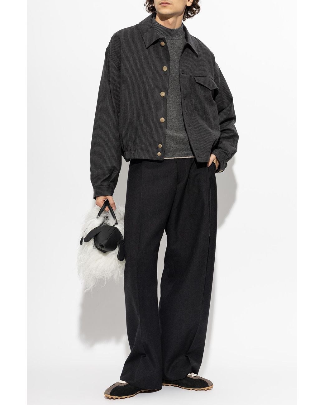Jacquemus Gray Cashmere Sweater 'Cachemire' for men