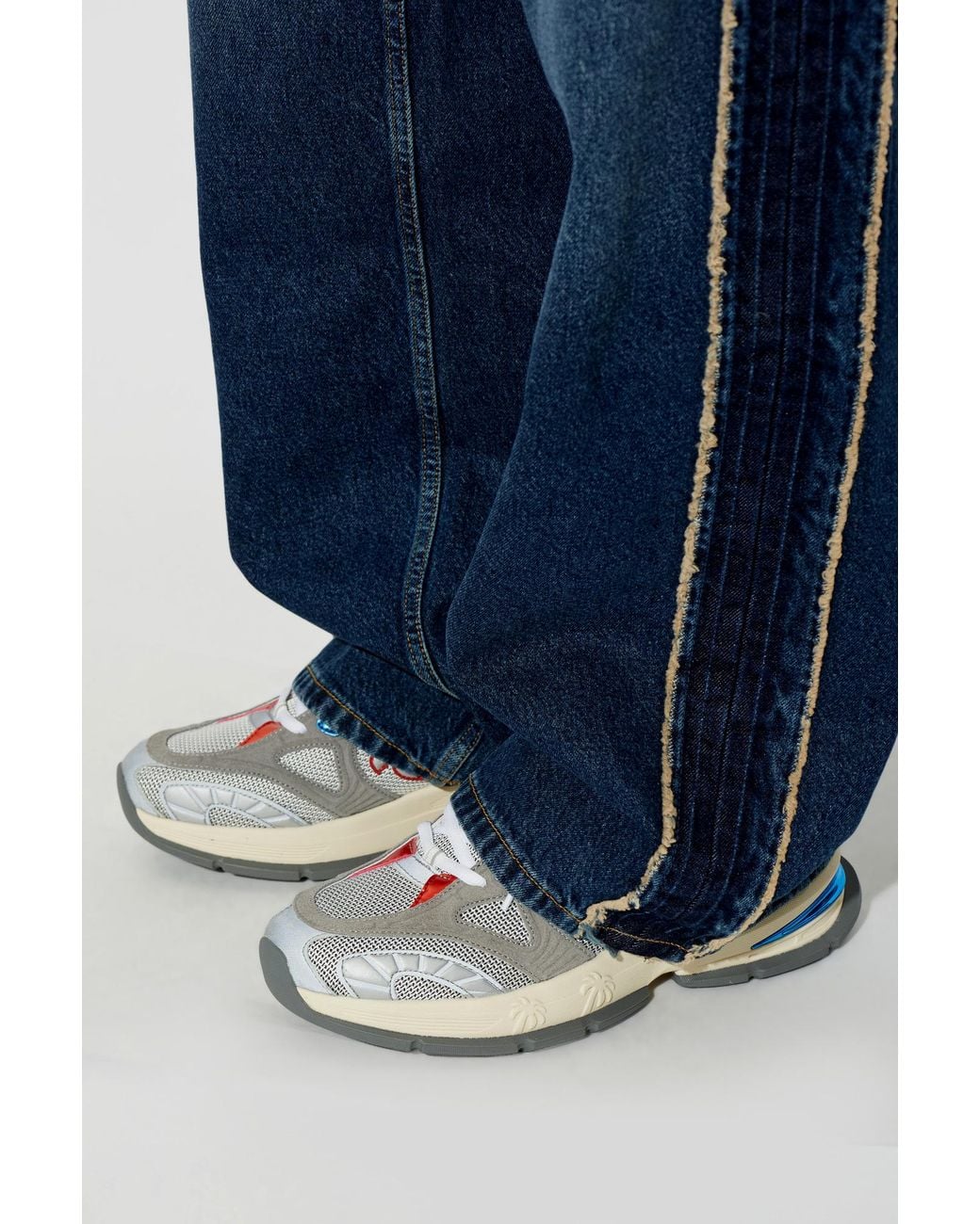 Palm Angels Blue Sport Sneakers 'Palm Runner' for men