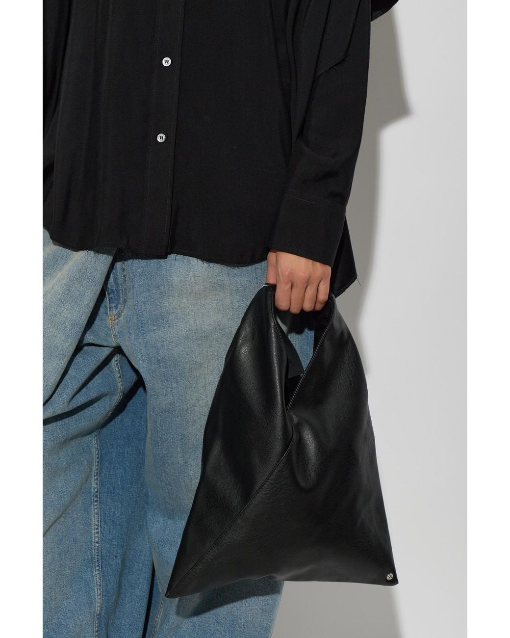 MM6 by Maison Margiela Black Logo Bag