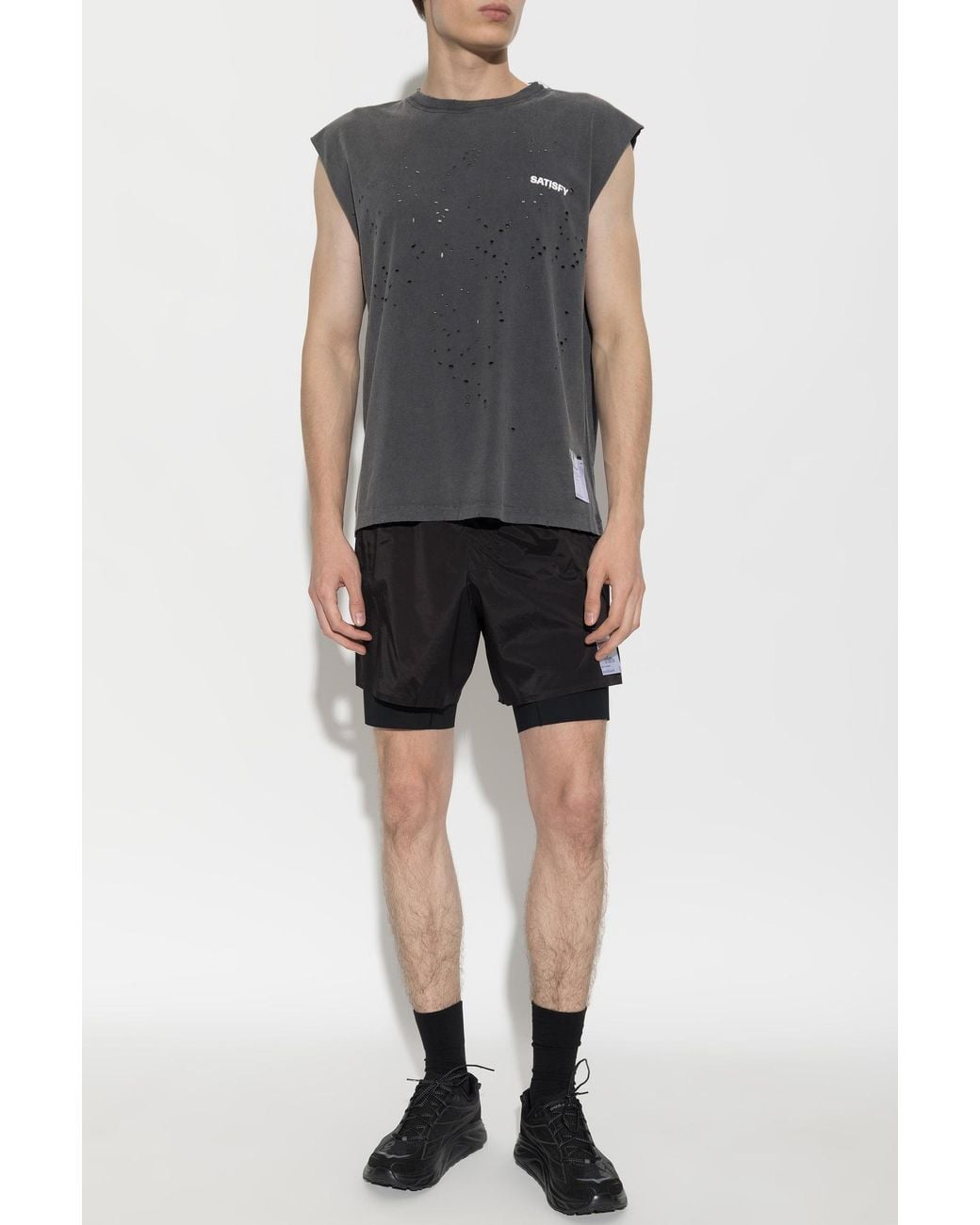 Satisfy Gray 'Mothtech' Logo T-Shirt for men