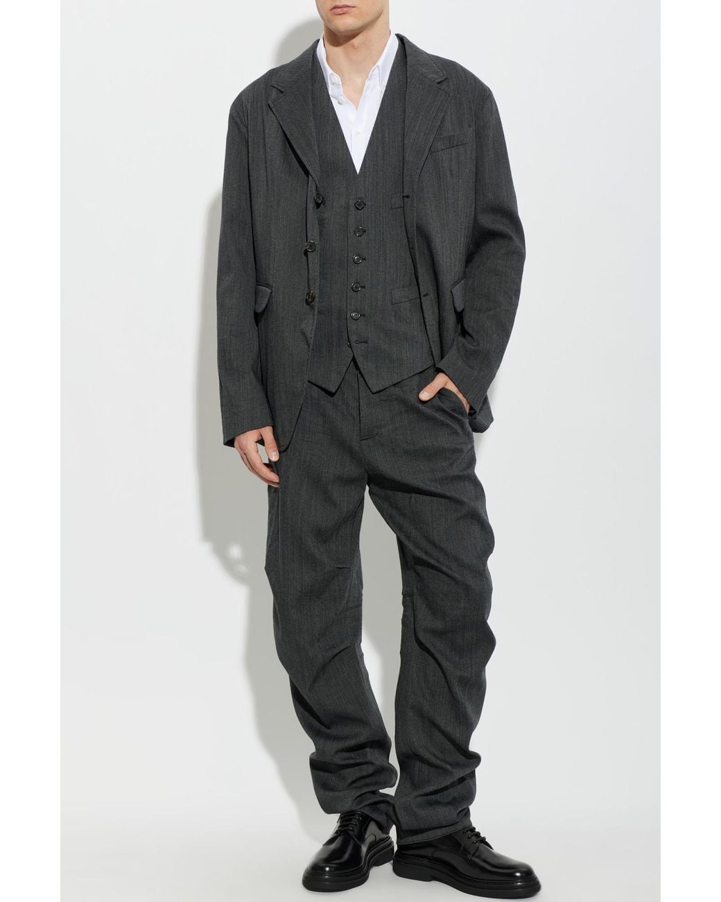 DSquared² Black Creased Trousers for men