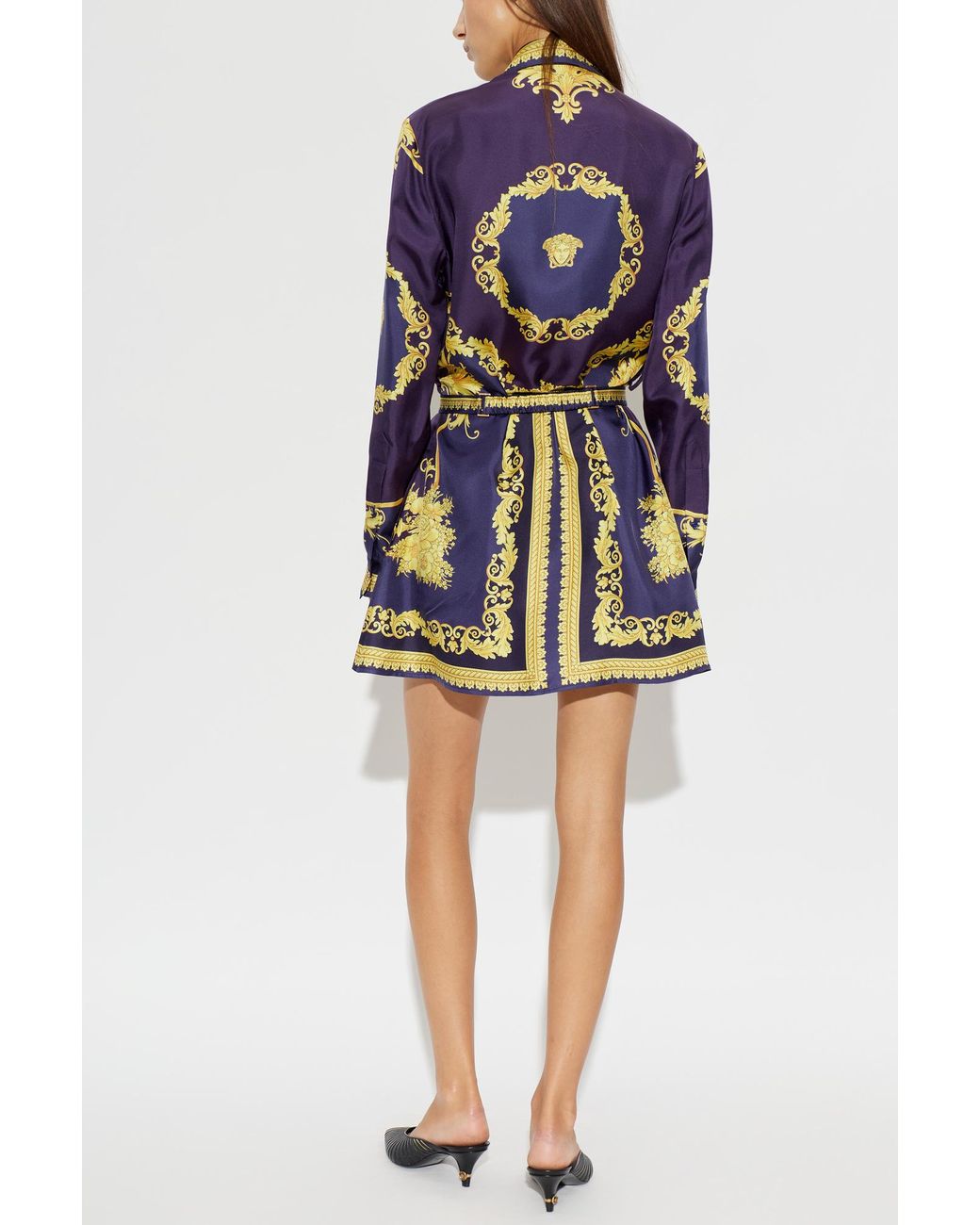 Versace Blue Silk Dress