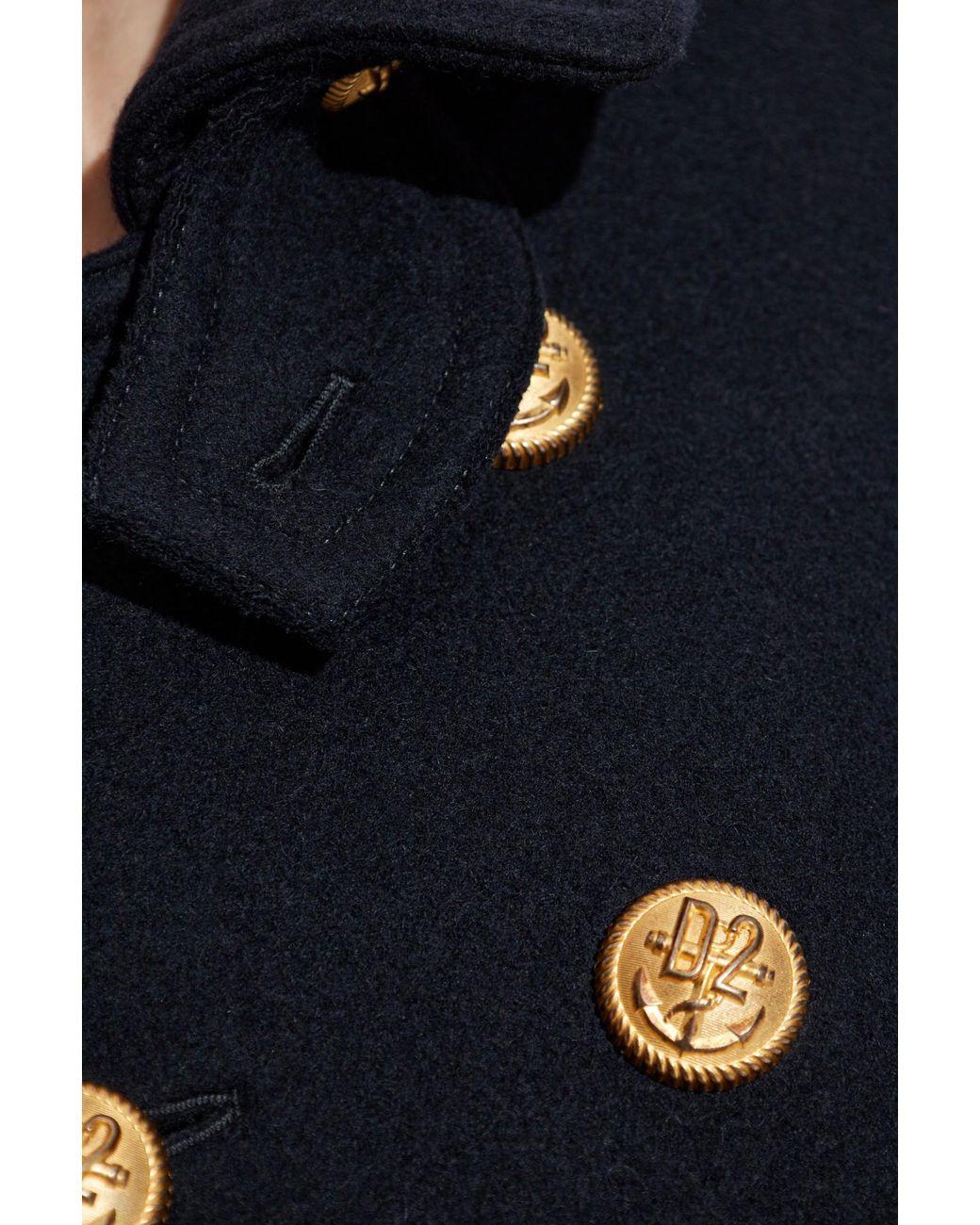 DSquared² Blue Wool Coat