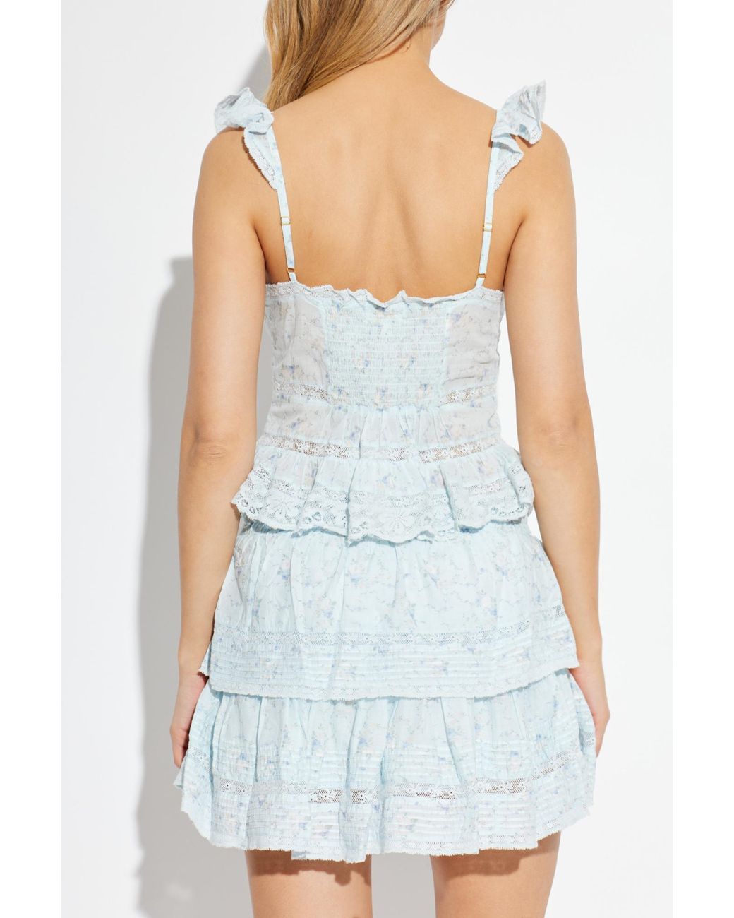 LoveShackFancy Blue Top 'Lainie'
